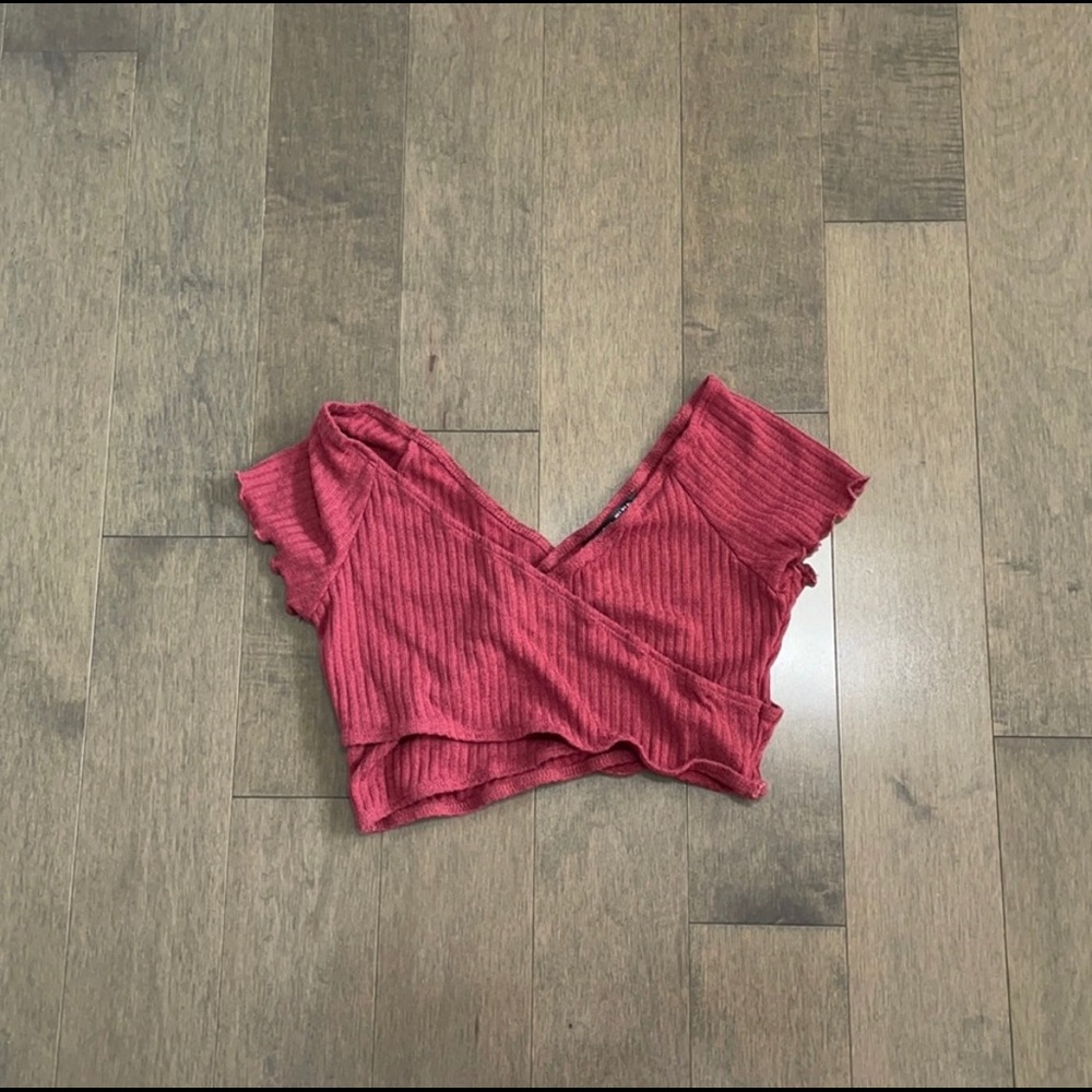 Cross waist crop top